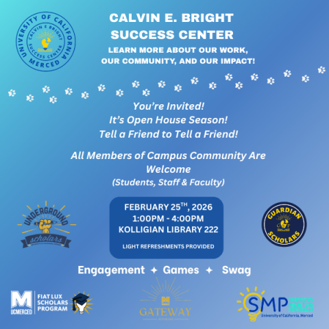 Calvin E. Bright Success Center Open House Event Flyer